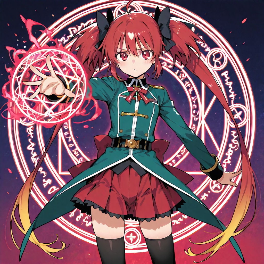 軍服風魔法少女