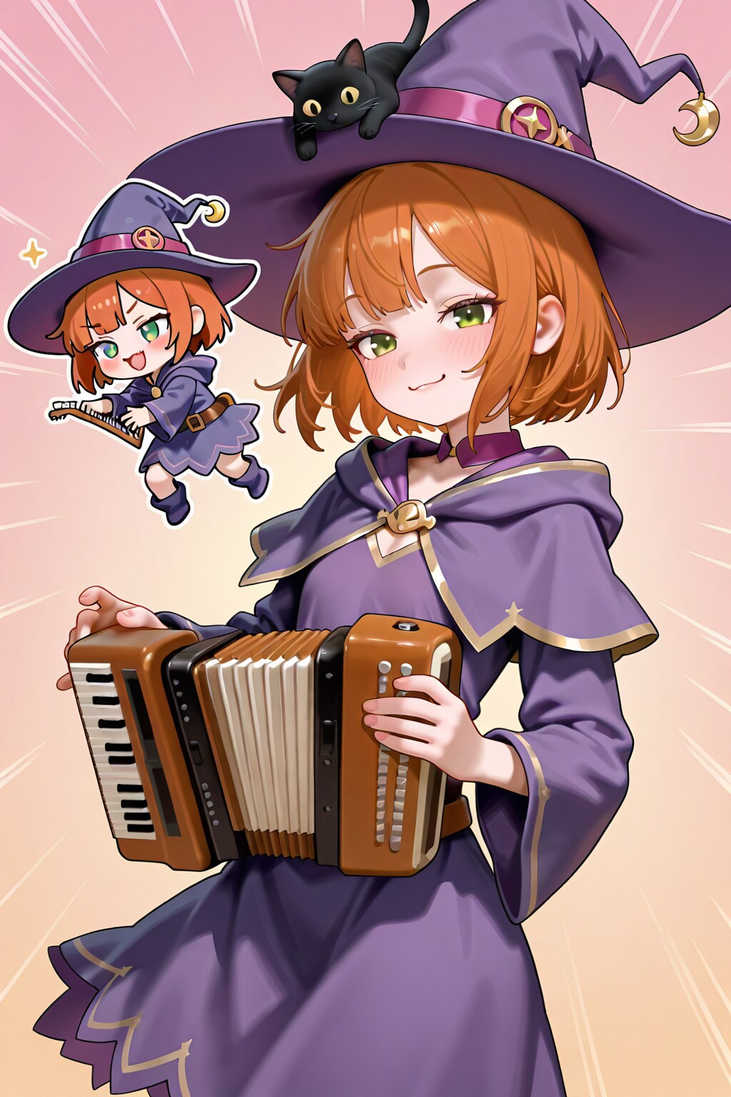 魔女とアコーディオン | の人気AIイラスト・グラビア