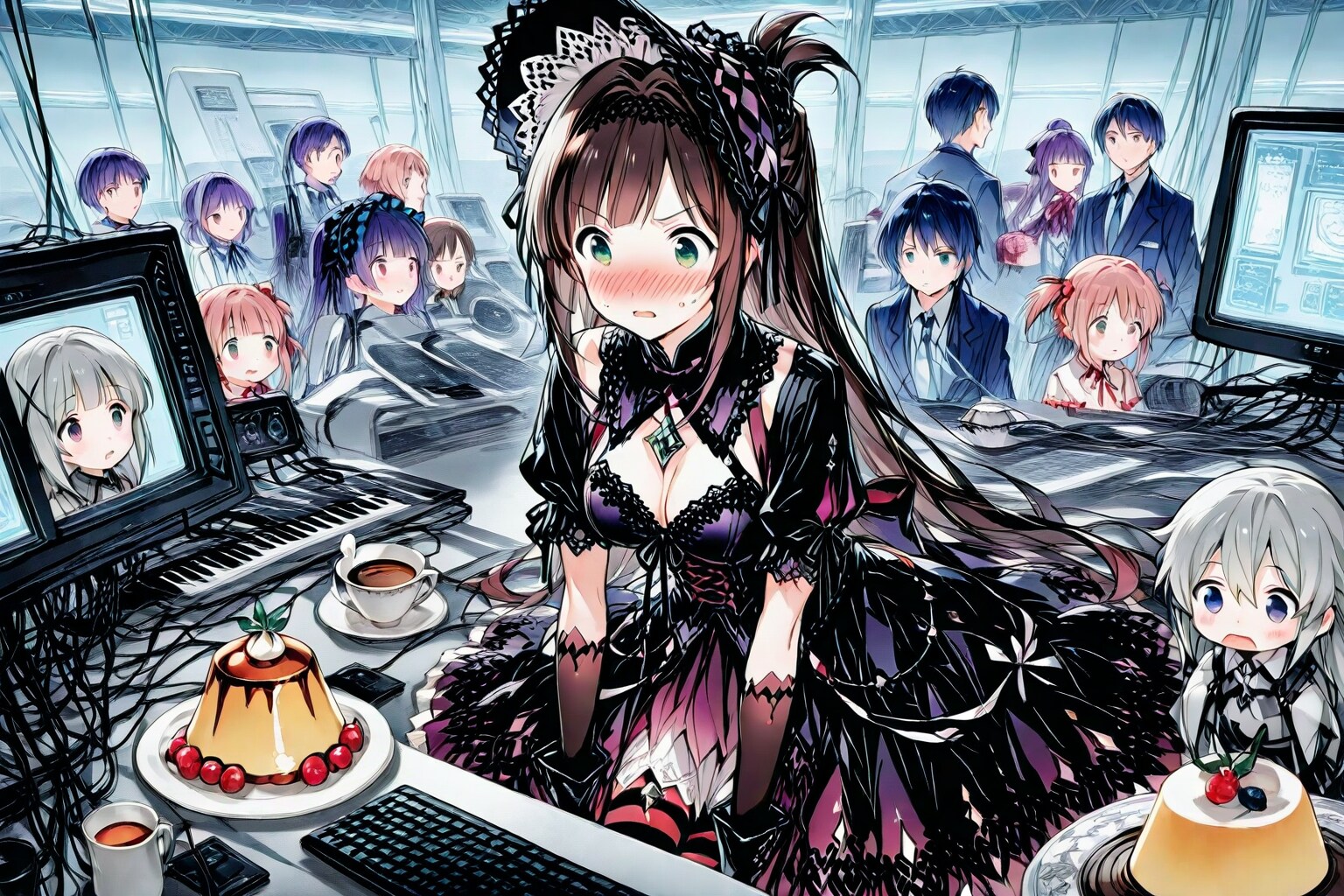 ゴスロリINオフィス２ | の人気AIイラスト・グラビア