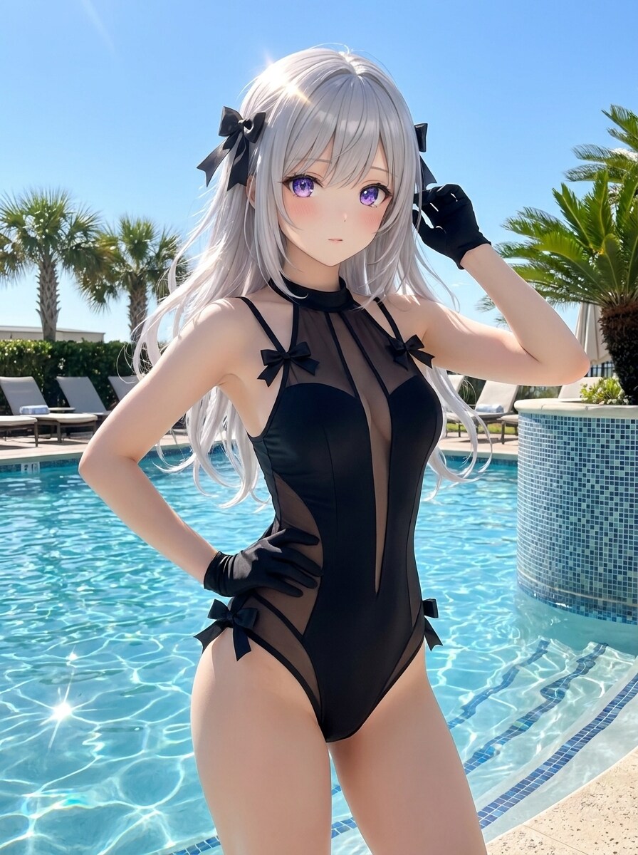 VEGAちゃんプールサイド