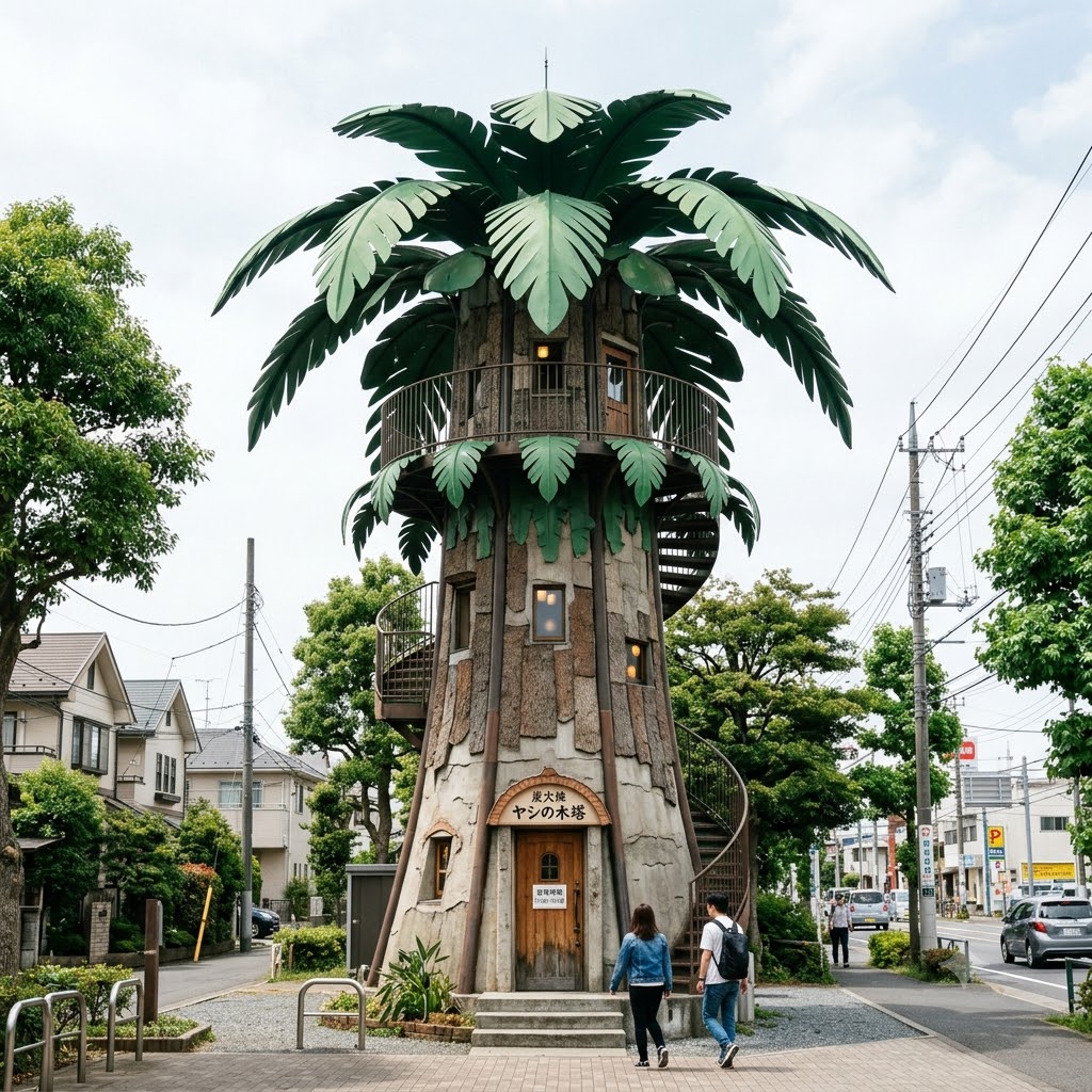 椰子の木っぽい建築