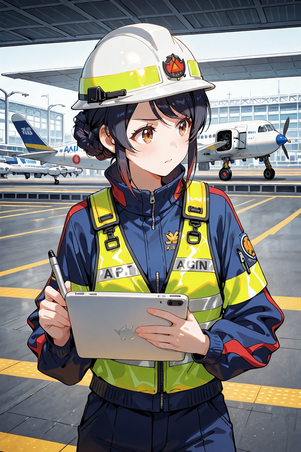 グランドハンドリングのお姉さん