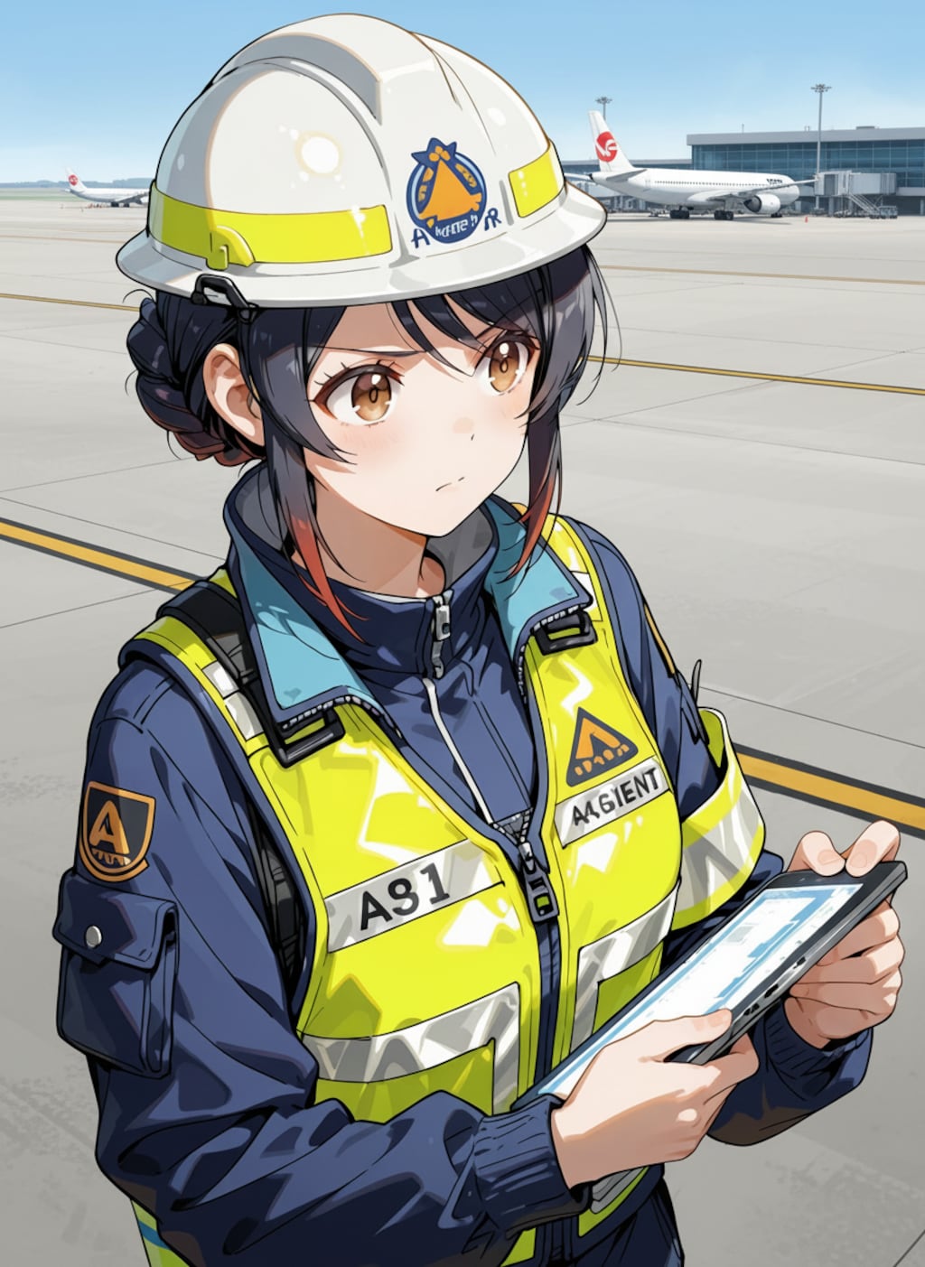 グランドハンドリングのお姉さん