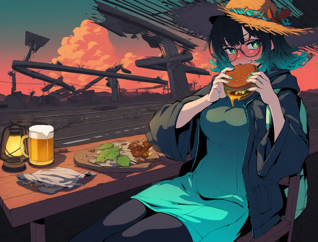 [suno remaster&cover]eating hamburger on dystopia