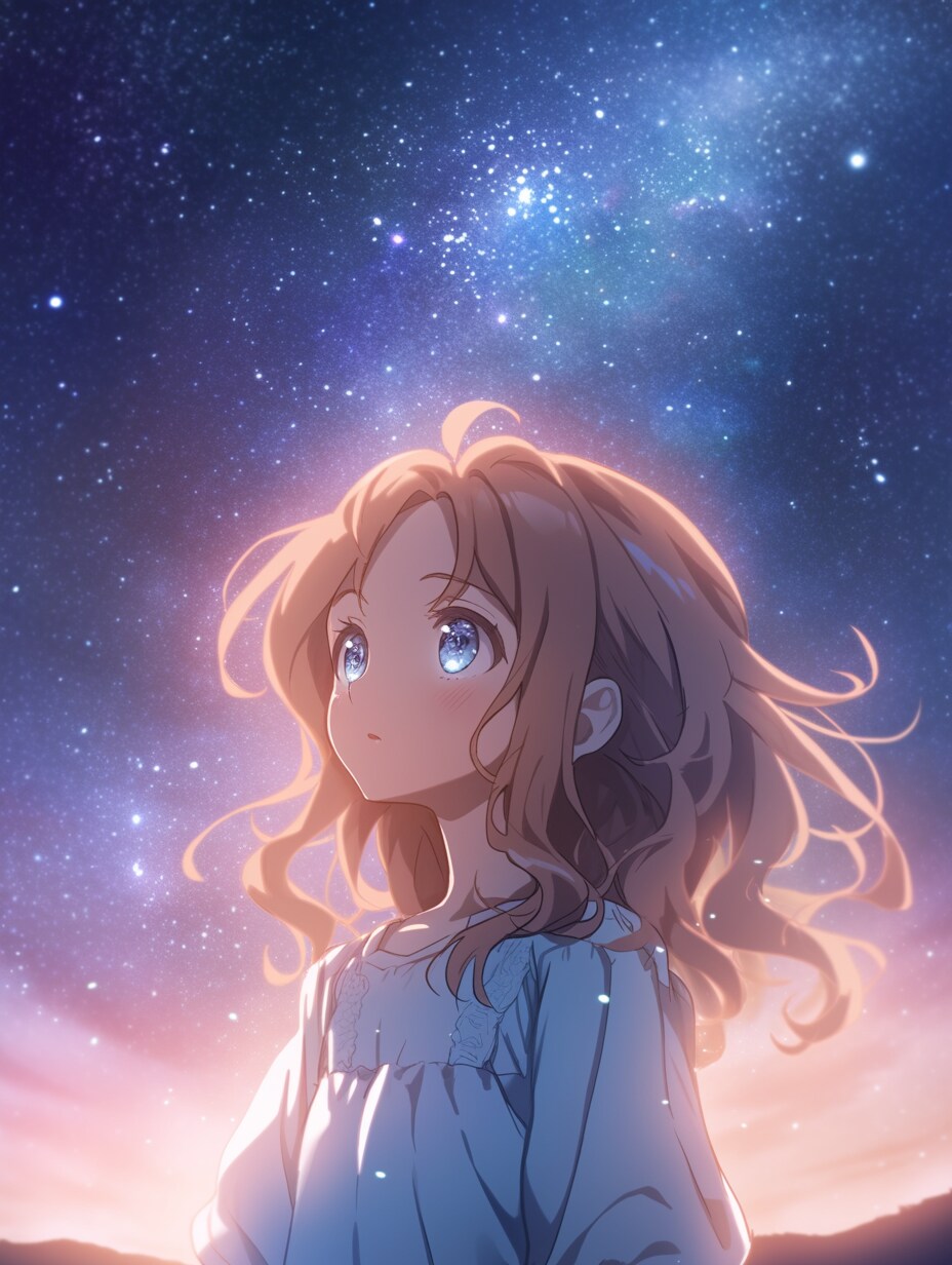星空と女の子 Starry sky and girls | の人気AIイラスト・グラビア
