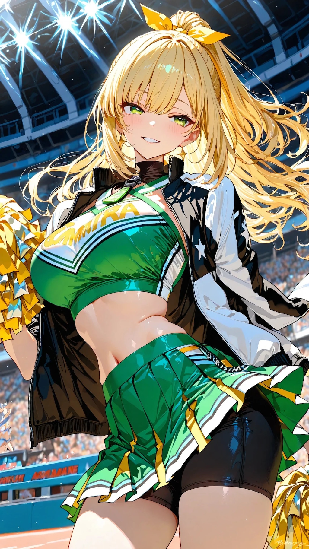 金髪チアガール