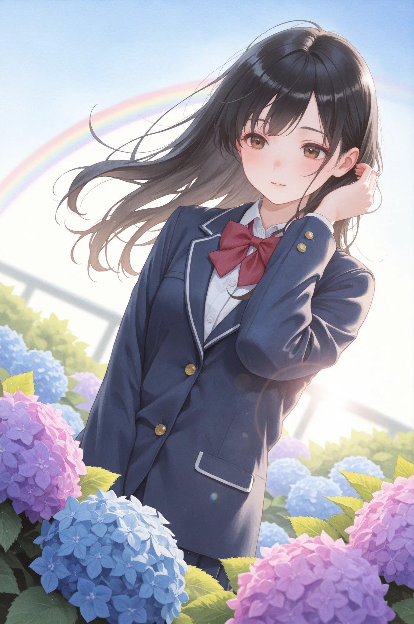 雨上がりの公園で | の人気AIイラスト・グラビア