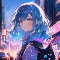 夜の街の少女 2枚目