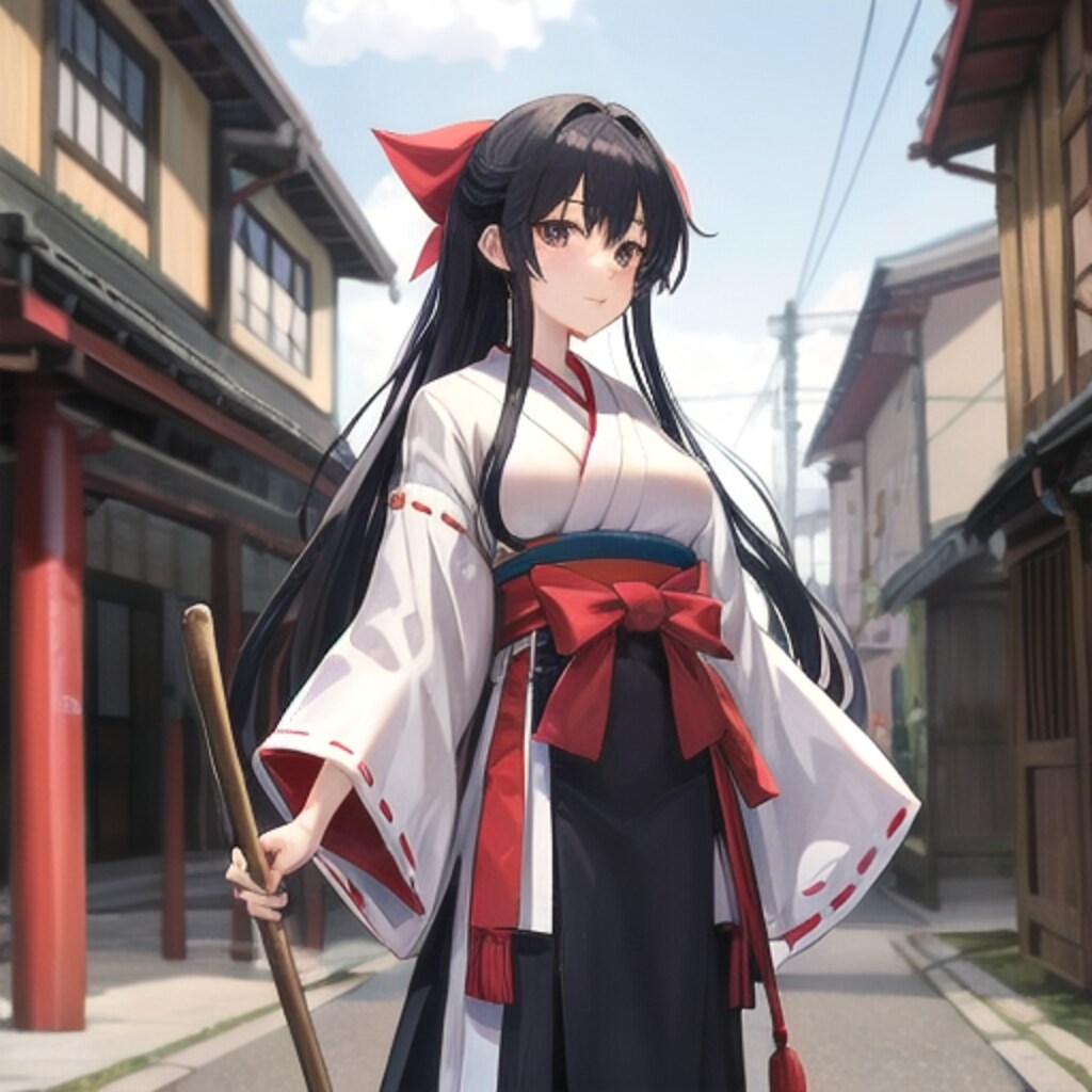 ヒロイン「神咲みこと」（１〇歳の巫女見習い）