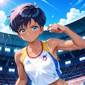 陸上女子詩乃ちゃん～80年代な姿～ 2枚目