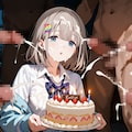 精液でお祝い　芹沢あさひ 2枚目