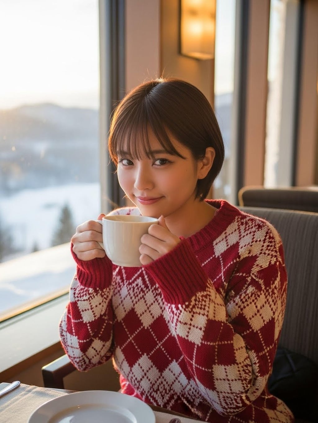 さむい～！（於スキーリゾート）