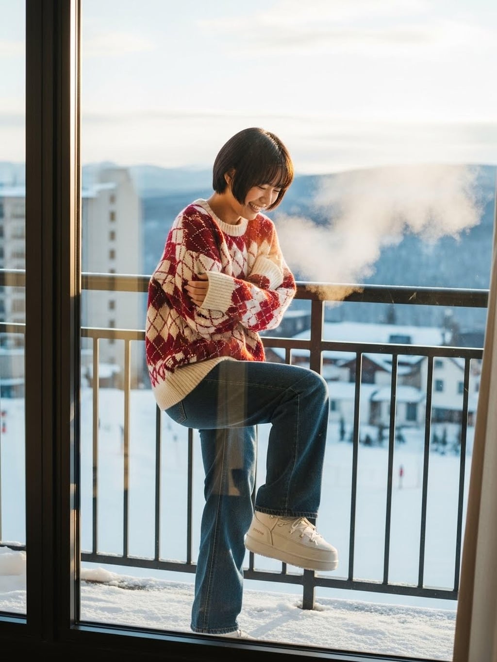 さむい～！（於スキーリゾート）