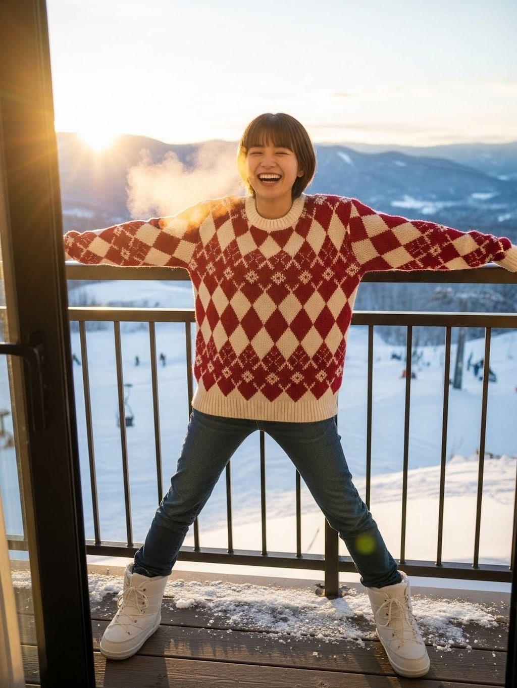 さむい～！（於スキーリゾート）