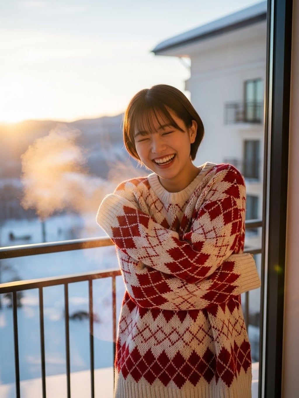 さむい～！（於スキーリゾート）