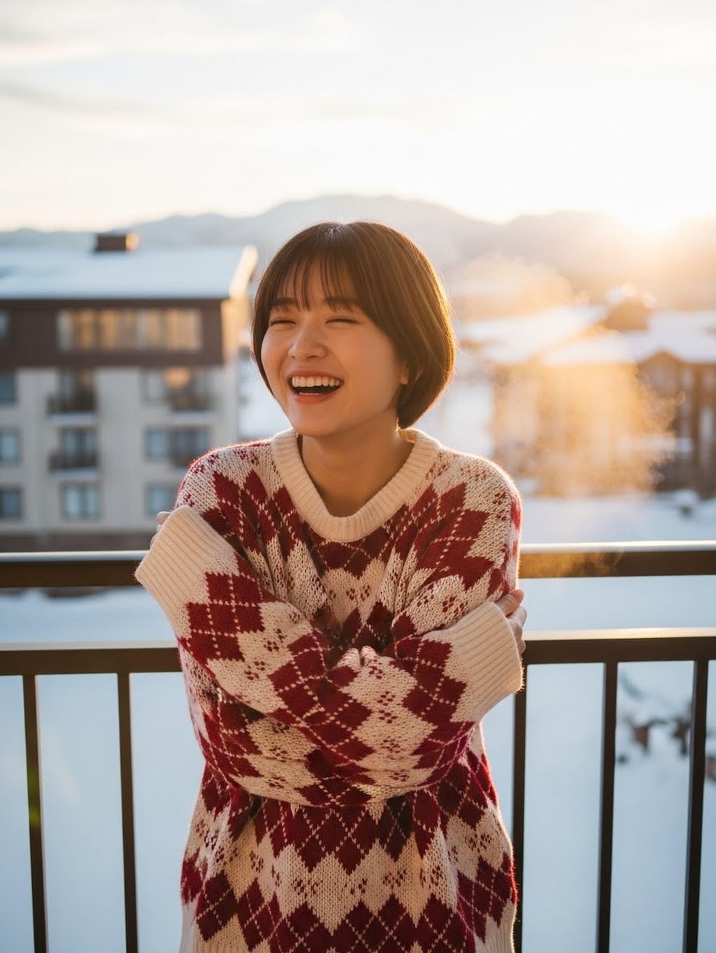 さむい～！（於スキーリゾート）