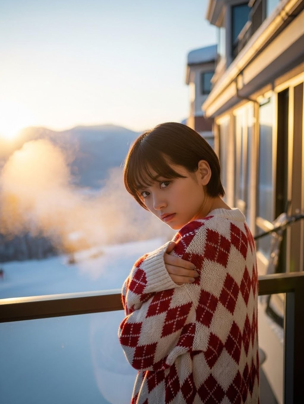 さむい～！（於スキーリゾート）