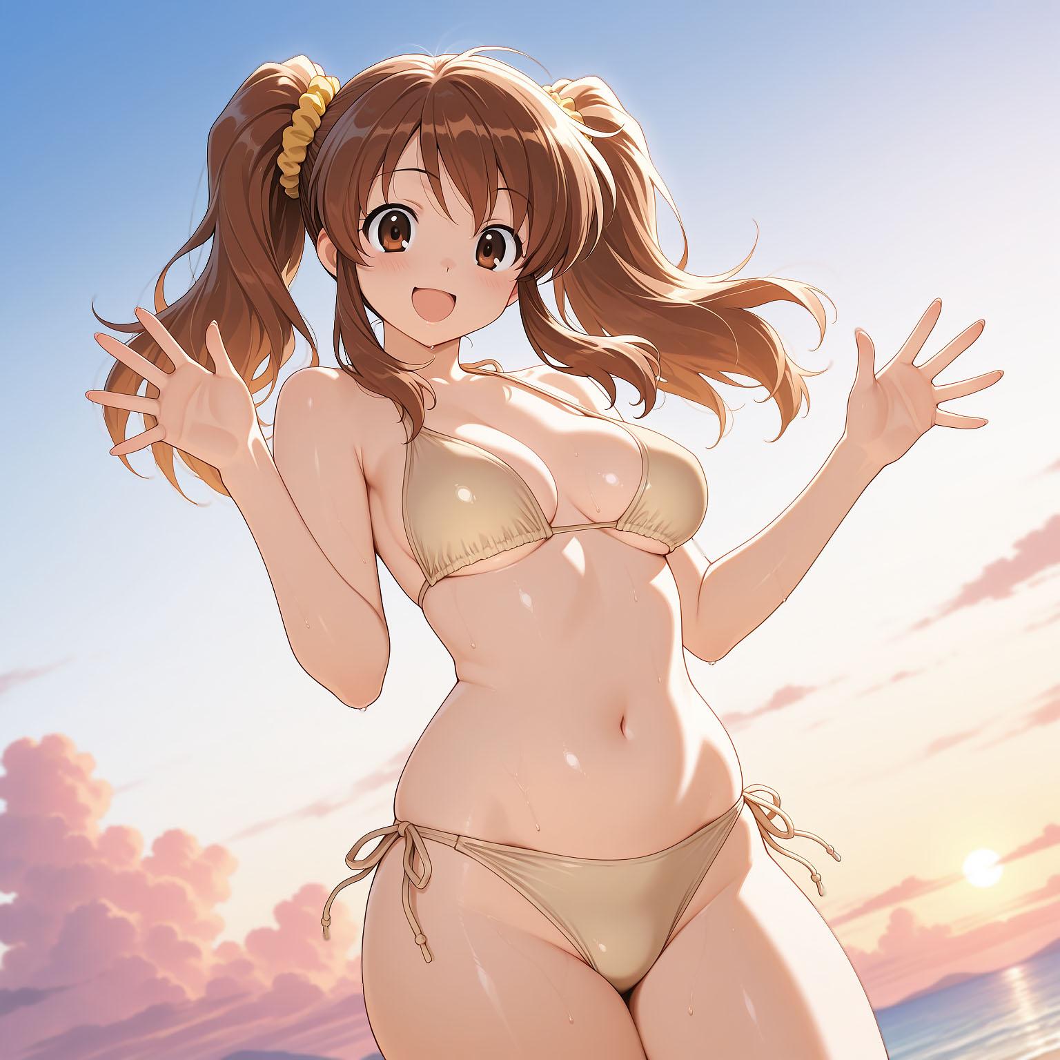 ベージュビキニ