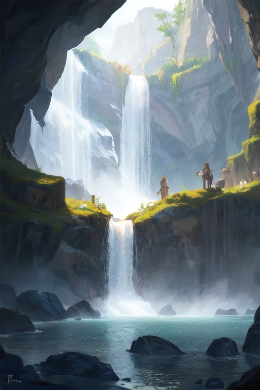 滝 | の人気AIイラスト・グラビア