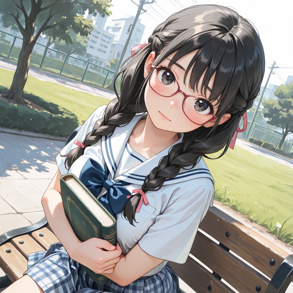 おさげ詩織ちゃん | の人気AIイラスト・グラビア