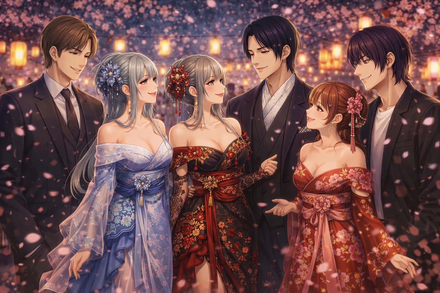 うちの子トリプルデート中 | の人気AIイラスト・グラビア