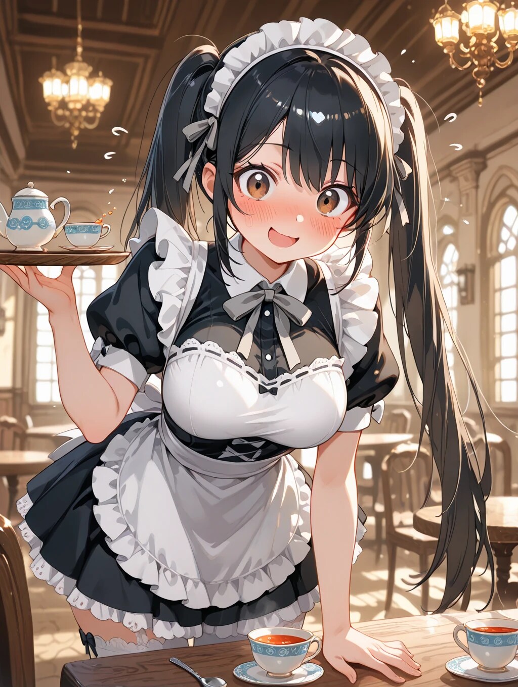 「ちょっとつまずいただけですよ〜（汗）」 | の人気AIイラスト・グラビア