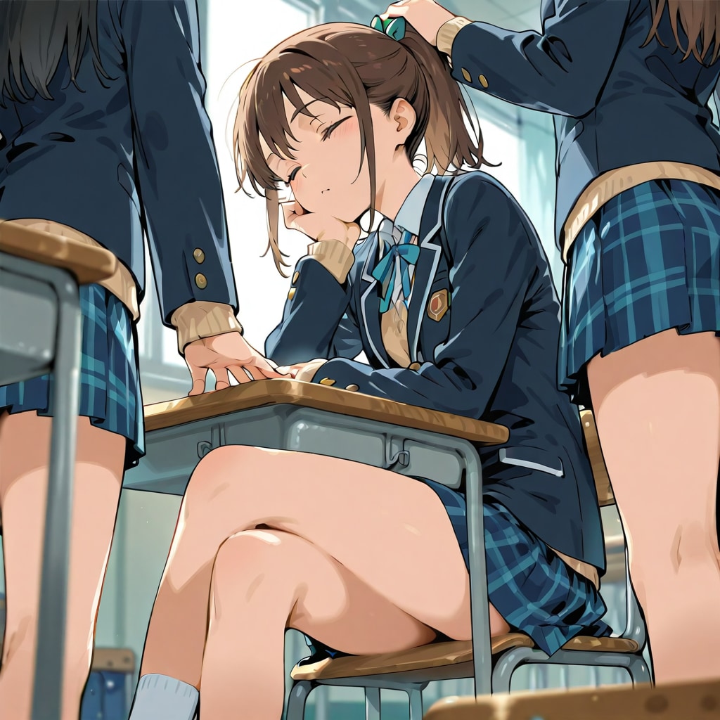 囲まれながら寝ている