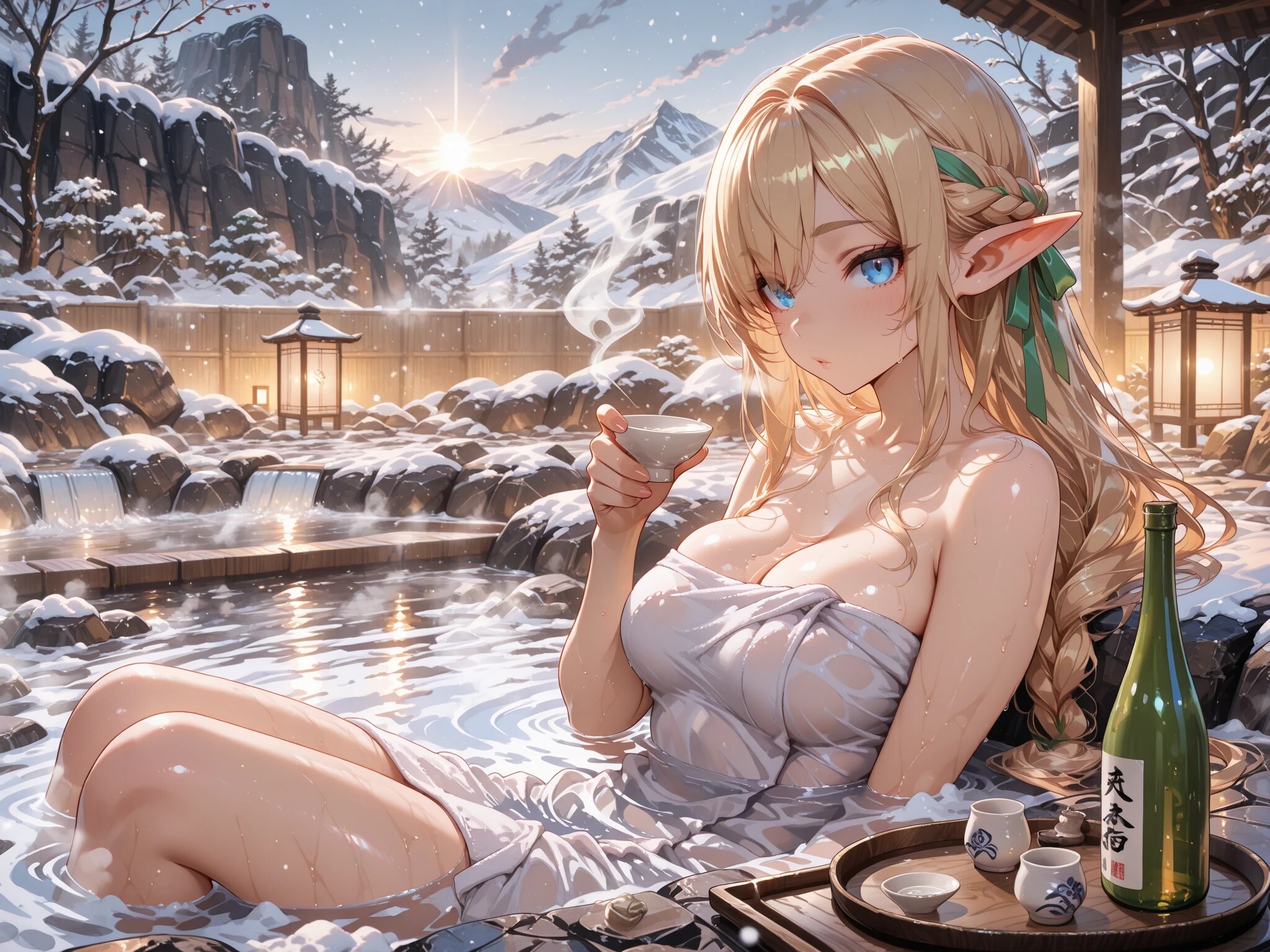 酒とエルフと温泉