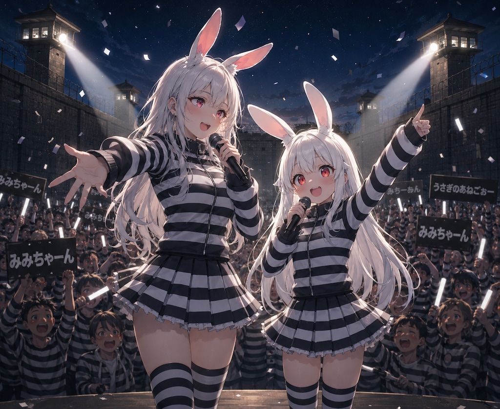 うさぎちゃんのおうち（刑務所）の中庭でコンサート♡