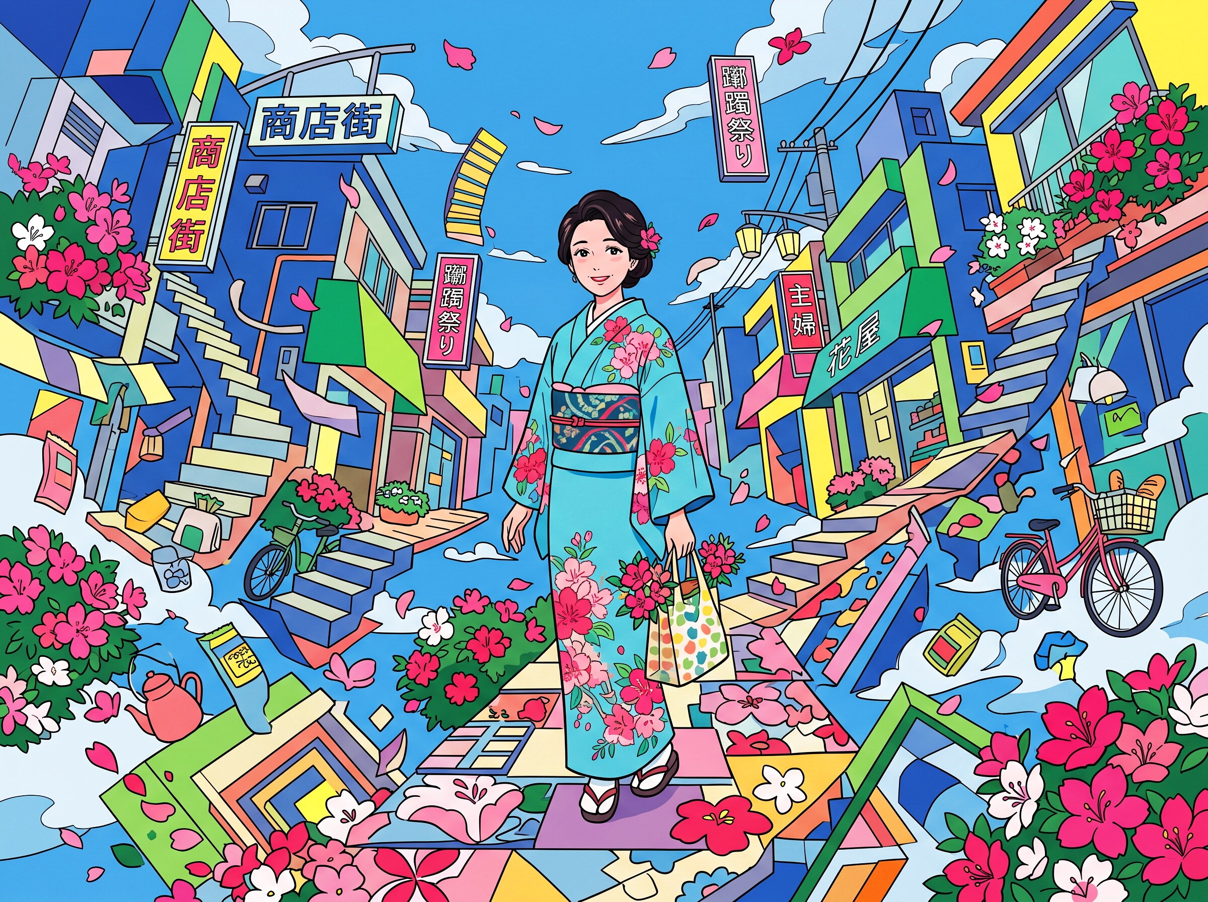 つつじヶ丘商店街 | の人気AIイラスト・グラビア