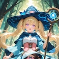 パンチラするエルフの魔女 2枚目