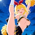 暗くなっても元気に応援 4枚目