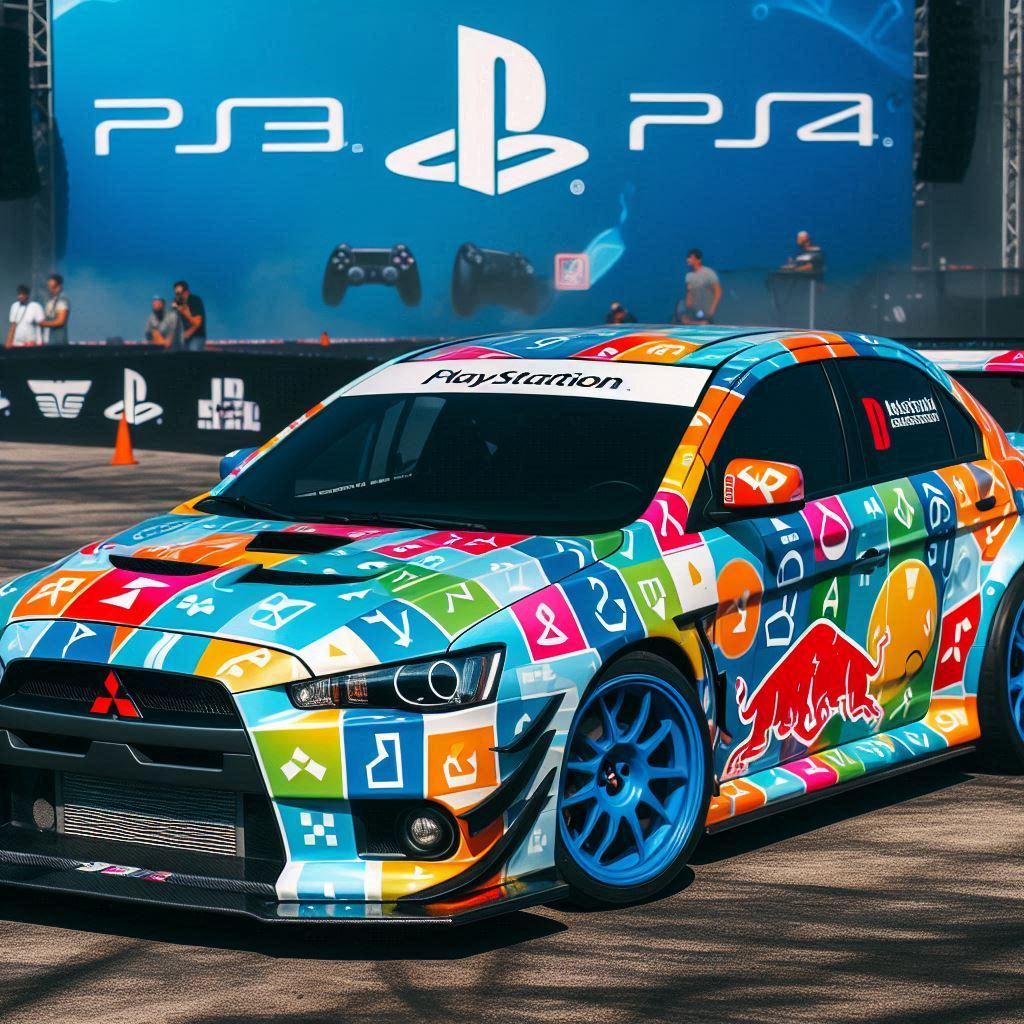 プレイステーションカラーのランサーエボリューション | の人気AIイラスト・グラビア