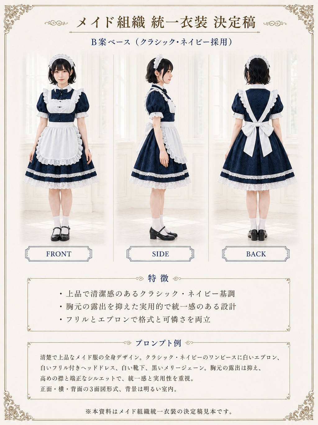 執事ちゃんとメイド組の身長比較