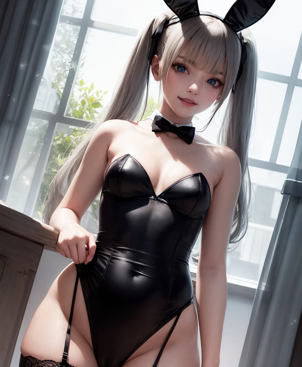 白と黒バニー