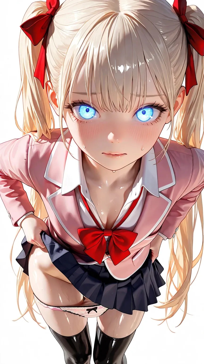 一人称視点にサービスしてくれるツインテちゃん