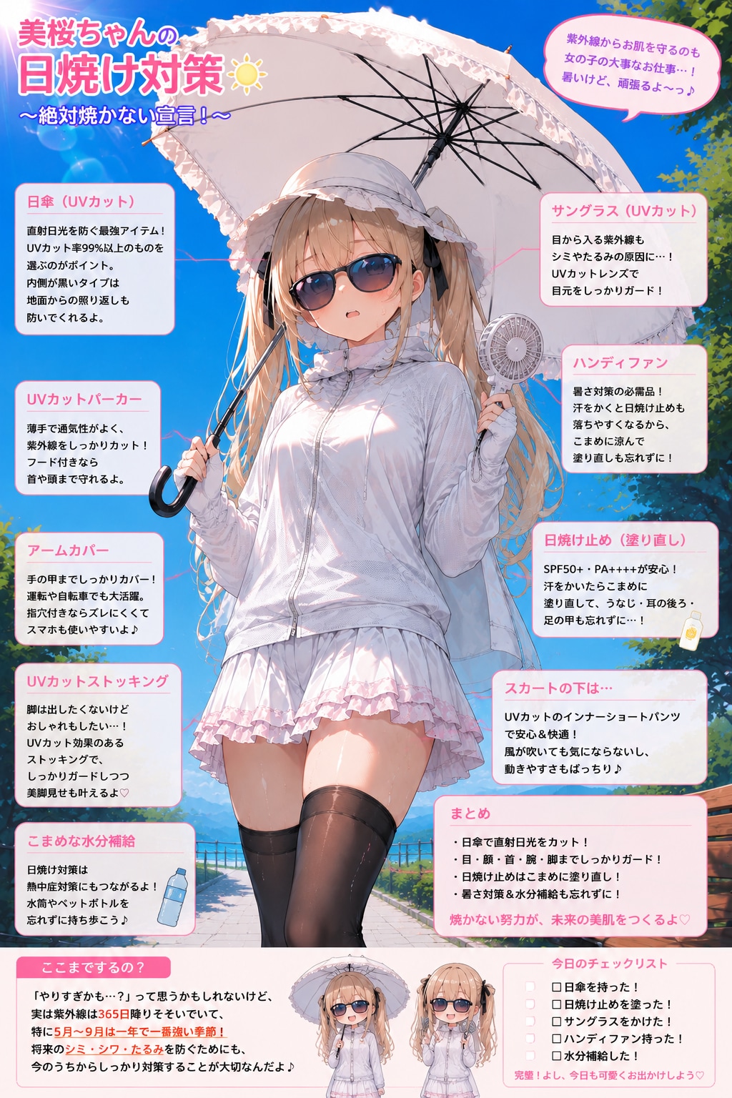 夏の完全防備美桜ちゃん
