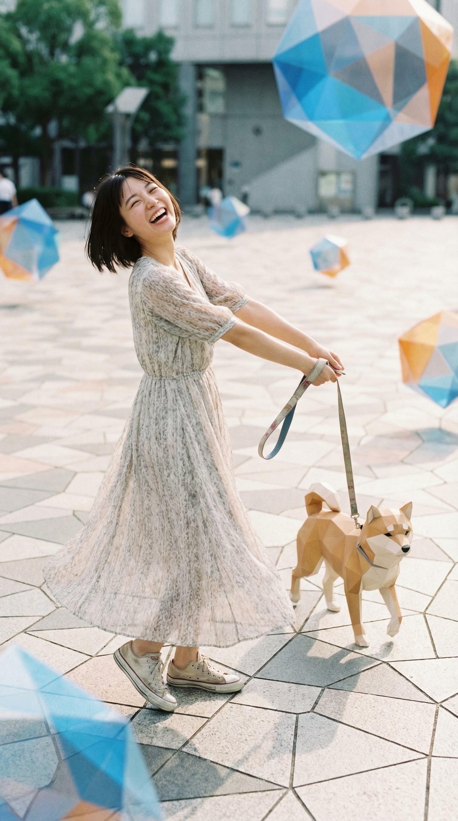 Stroll with the Geometric Companion | の人気AIイラスト・グラビア