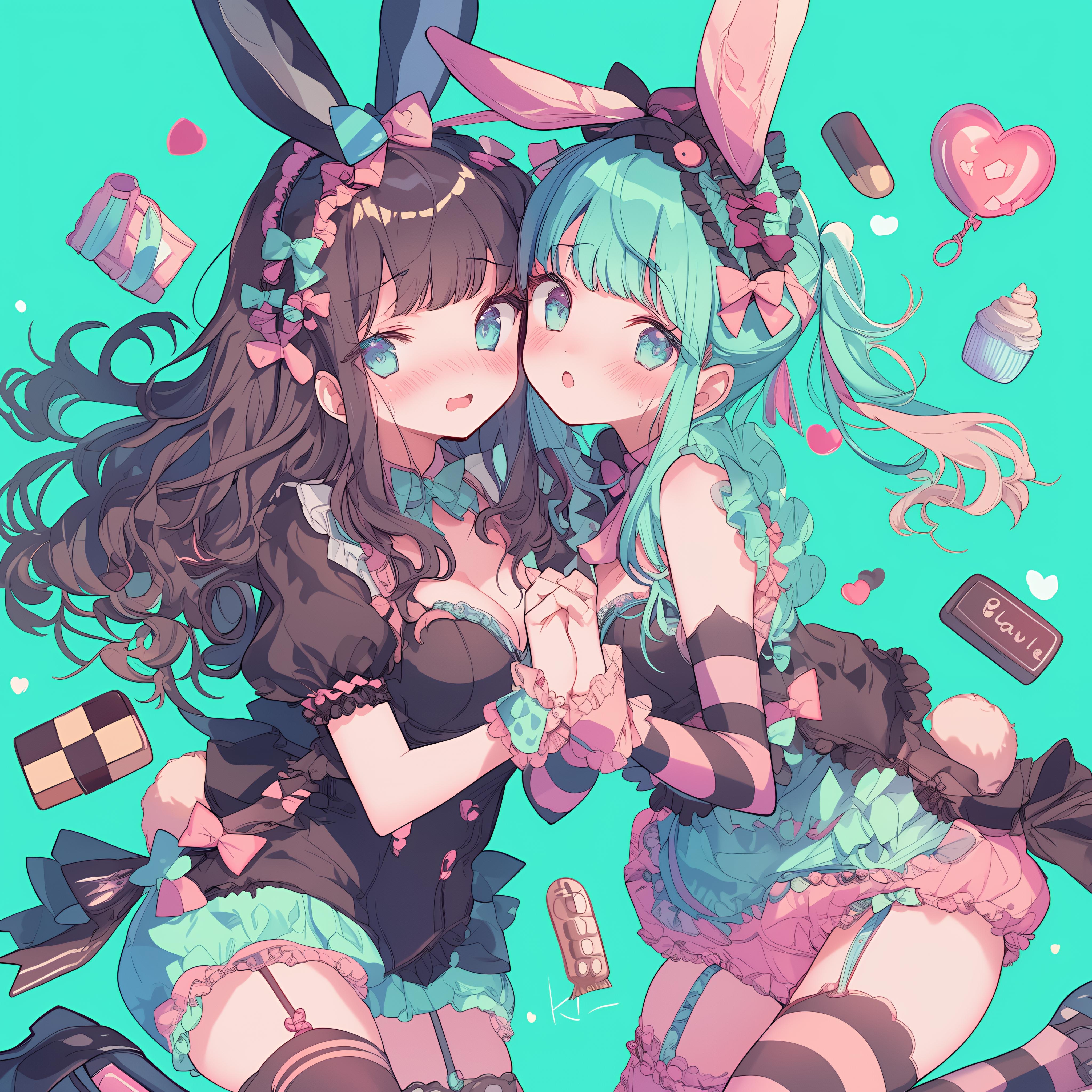 一緒に食べて♡ 〜チョコちゃんとミントちゃん〜