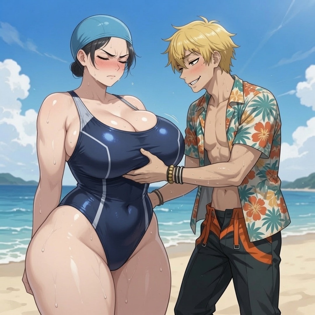 しつこいナンパ男を撃退した爆乳ムチムチお母さん