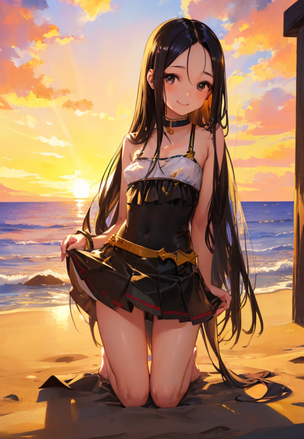 和歌月まりあ　海の夕焼けフォト集