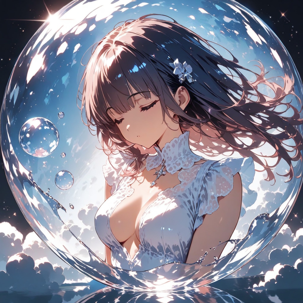水球に映し出される少女