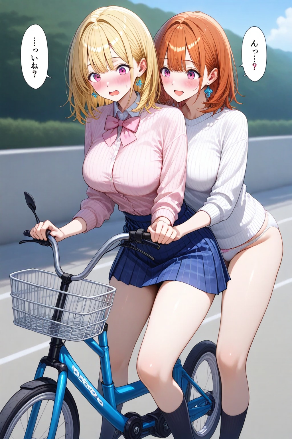 自転車で百合_AURA