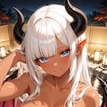 人間よ……私と一緒に温泉に入れるなど、お前の光栄だと思いなさい。今夜は、できるだけたくさん精液を捧げなさい。 3枚目