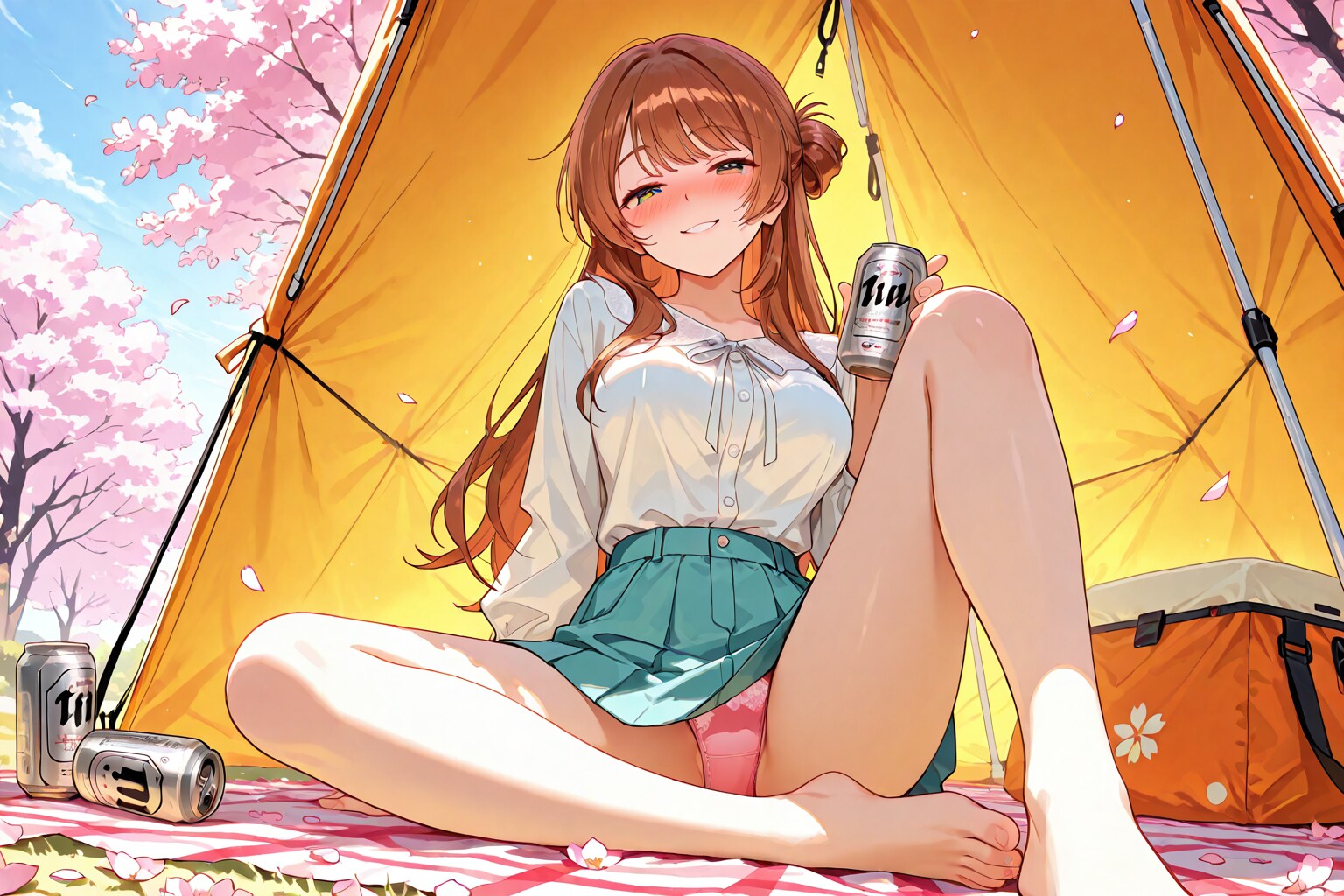 桜の下で、ちょっとだけ酔って