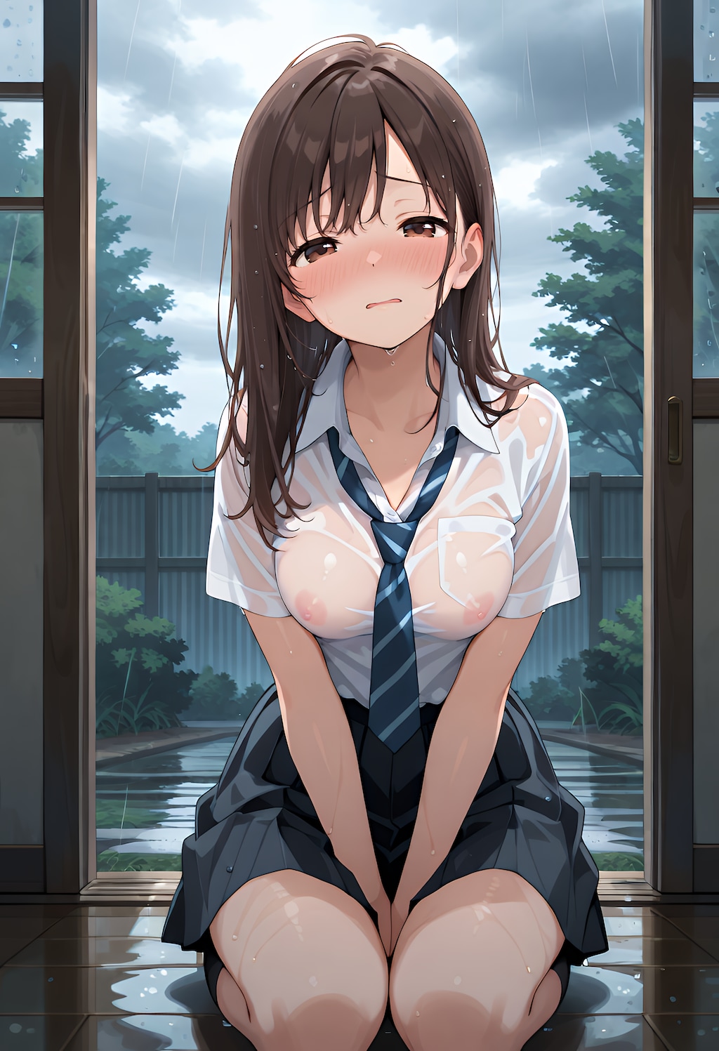 びしょ濡れだよぉ
