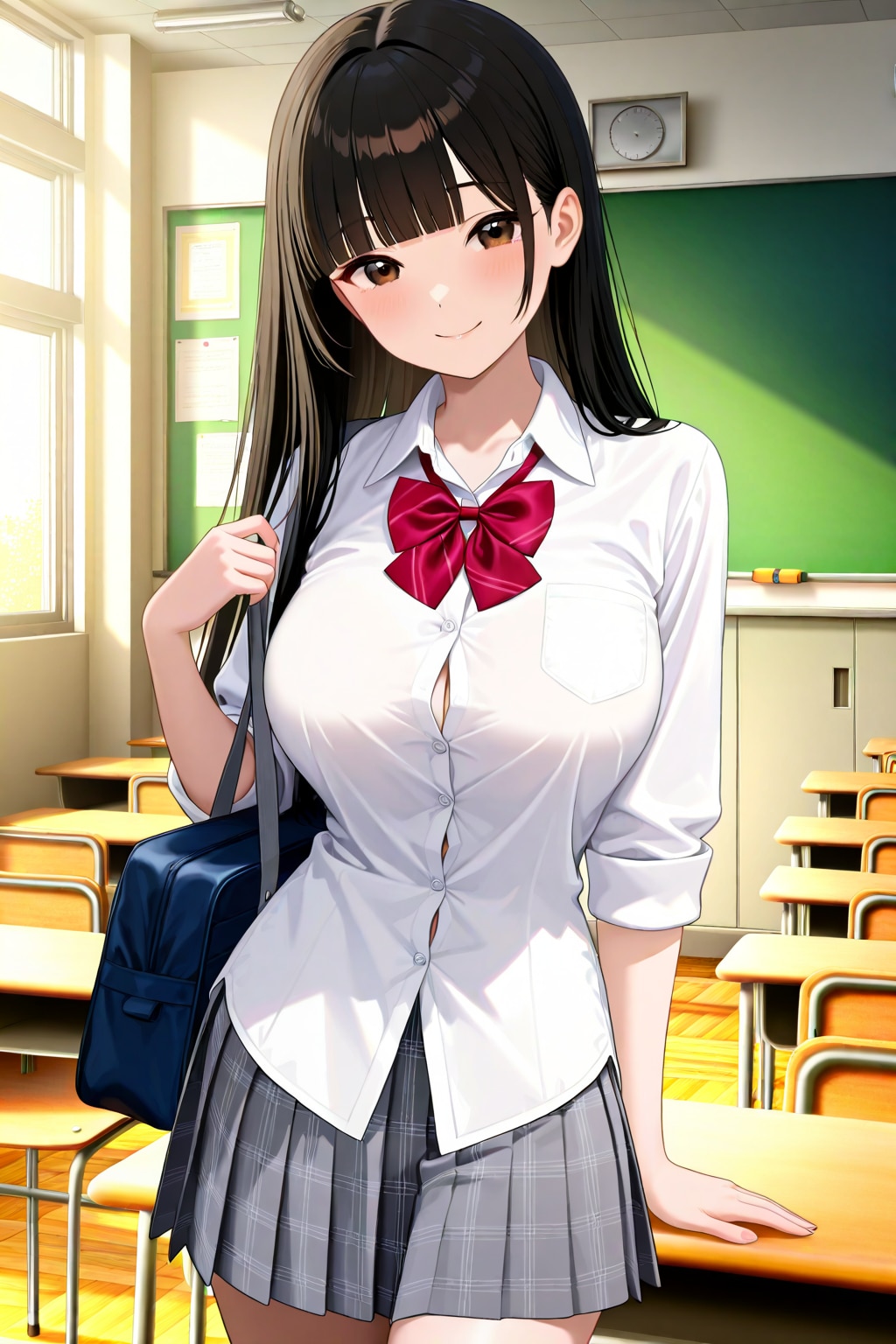サキちゃんの制服着崩し