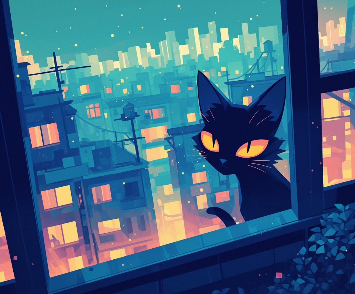 光る猫の目