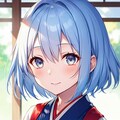 青髪巫女 4枚目