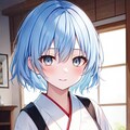 青髪巫女 2枚目
